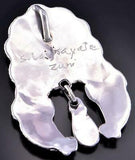 Silver & Turquoise Zuni Inlay Hummingbird Design Pendant Susie Lowsayatee 2D21B