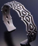 ZBM All Silver Stamped Design Men's Bracelet by Erick Begay 7B22B