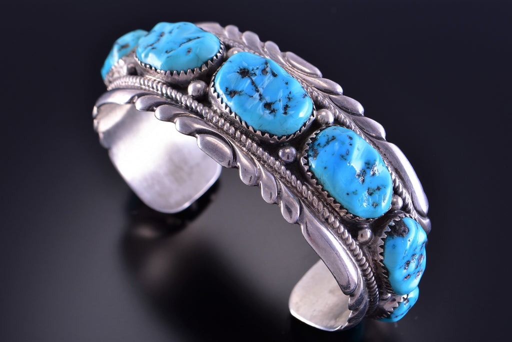 Native American Sterling Zuni Turquoise Sun Sun Face Inlay Cuff Bracelet  Gasper | eBay