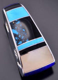 Mutli-stone Inlay Pendant Slide by Benson Manygoats 2K10S