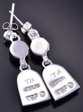 Lapis and Silver Inlay Earrings by Tully Gustine 2K21H