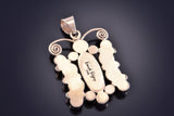 14k Gold & Sugilite & Fresh Water Pearl Butterfly Pendant by Erick Begay 2C02V