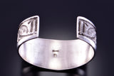 Silver Navajo Tufacast Basket Weave Design Bracelet by Tony Bowman 2L08K