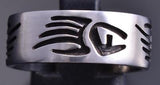 Size 9-1/4 All Silver Strength Bear Paw Open Design Ringband by Sonny Gene 8E08R