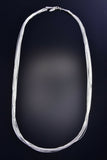 10 strand x 24 inch Liquid Silver Necklace 9J15Q