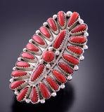 Size 8-1/2 Coral Petit Point Ring by Donovan Wilson 2L16H