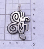 Mimbres Pottery Butterfly Design Pendant by Gerald Lomaventema 2K15B