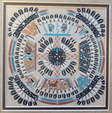 Storm and Lightning Design Navajo Sandpainting by Orlando Myerson 2L03F