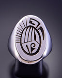Size 10-14 Men's Ring with Bear Paw Design by Calvin Peterson 2L16J