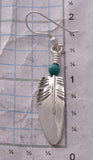 Ray Tracey Small Feather Earrings with Turquoise - 1J10W