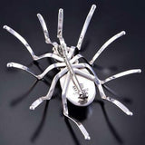 Silver Navajo Handmade Spider Love Brooch/Pin by Effie Garfield 2A13M