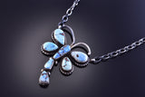 Silver & Golden Hills Turquoise Navajo Dragonfly Necklace by Tim Smith 2E18G