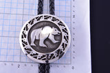 Silver Handmade - Strong Bear design - Bolo Tie 2E03A