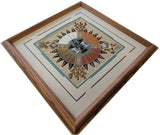 Navajo Pollen Boy on the Sun Sandpainting by Geraldine & Leonard Yazzie 2L03D