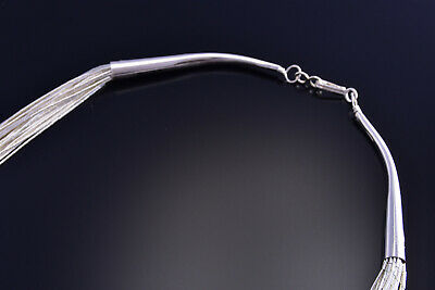 Liquid silver deals necklace 20 strands