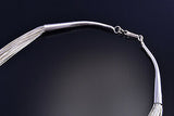 20 Strand Liquid Silver Necklace 18 Inches long 9J15N
