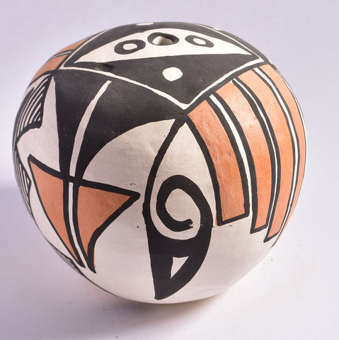 Traditional Acoma Seed Pot by D. Victorino 1K17G