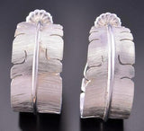 Sacred Eagle Feather Hoop Earrings by David Kuticka 2K18T
