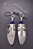 Ray Tracey Small Feather Earrings with Lapis - 1J10X