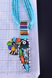 Hummingbird Mosaic Pendant with Heishi Necklace by Mary LouiseTafoya 2J20O
