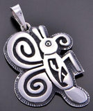 Mimbres Pottery Butterfly Design Pendant by Gerald Lomaventema 2K15B