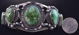 Silver & Turquoise Navajo Five Stone Bracelet by Tom Harris ZJ13G