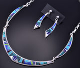 Inlay Necklace with Earrings by Evangline David 2K25F
