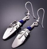 Ray Tracey Small Feather Earrings with Lapis - 1J10X