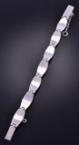 Silver & Tiger Eye Multistone Navajo Inlay Link Bracelet Tully Gustine 2E25R