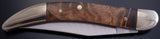 Wooden Brass Eagle Head Pocket Knife - VN81P
