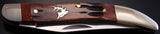 Wooden Brass Perforated Elk Pocket Knife - VN81V