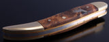 Wooden Brass Howling Wolf Pocket Knife- VN81J
