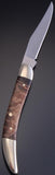 Wooden Brass Eagle Head Pocket Knife - VN81P