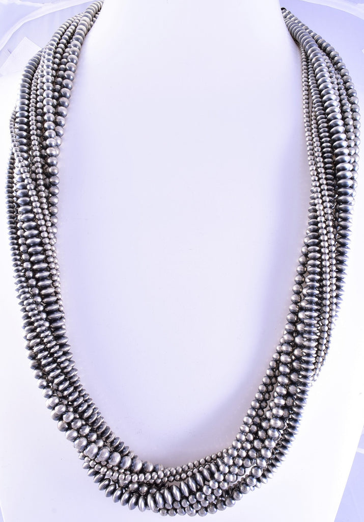 Matsya Pearl String Silver Necklace