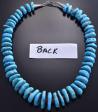 14" Sleeping Beauty Turquoise & Coral Navajo Necklace 9A02Y