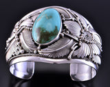 Royston Turquoise Wide Silver Bracelet by J Delgarito 2J20A
