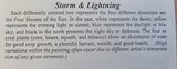 Storm and Lightning Design Navajo Sandpainting by Orlando Myerson 2L03F