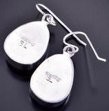 Silver & Charoite Navajo Handmade Dangle Earrings by Shirley Lee 2J16A
