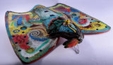 Navajo Pottery - Yei Bi Chei Mask - Butterfly Design by David John 2L07A