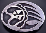 Vintage Silver "Strong" Bear Claw Buckle 2H31H