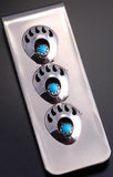 Three Bear Paw Design Money Clip by Virginia John - 7L15G