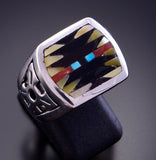 Size 9-3/4 Inlay Men's Ring by Charlotte Dishta 2L16O