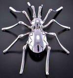 Silver Navajo Handmade Spider Love Brooch/Pin by Effie Garfield 2A13M