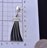 All Silver Water Flow Navajo Handmade Earrings by James Bahe 1C31U