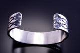 Silver Navajo Handmade Men's Bracelet by Jerrold Tahe 2L08G