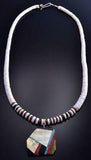 22" Turquoise Multistone Santo Domingo Necklace by Randy Garcia 9F26L