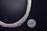 20 Strand Liquid Silver Necklace 18 Inches long 9J15N