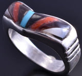 Size 6-1/2  Zuni Chevron V-shaped Ring by Leslie Amy 8I04N