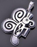 Mimbres Pottery Butterfly Design Pendant by Gerald Lomaventema 2K15B