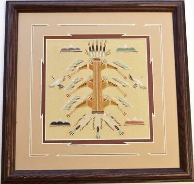 Navajo Sand Painting by Daniel Smith Jr 13-5/8 x 13-5/8 - 1C04D